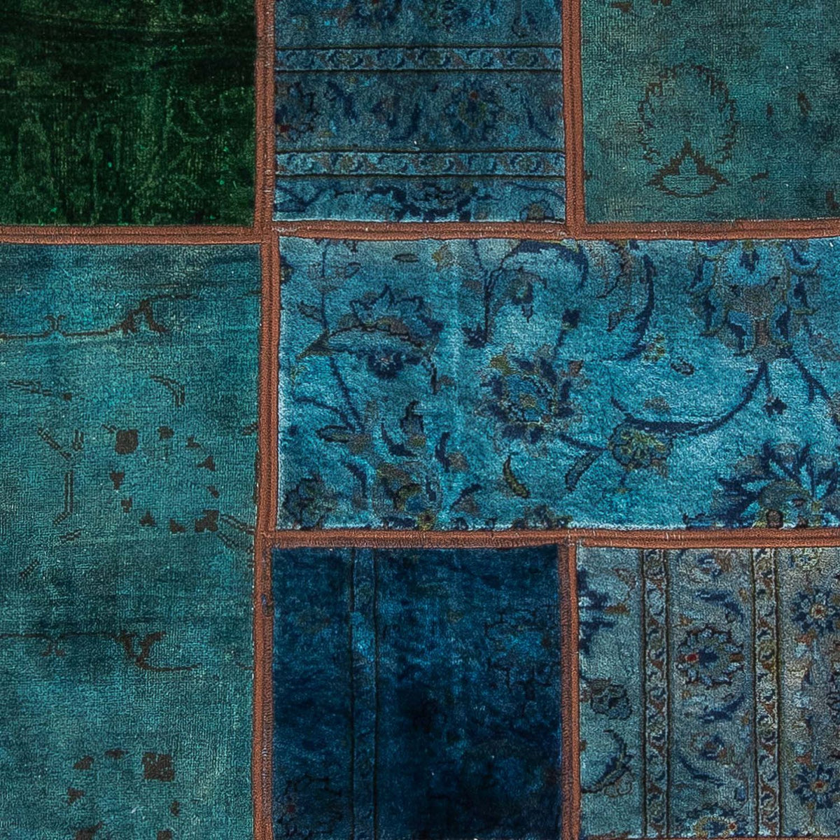 Patchwork Rug - 207 x 143 cm - multicolored