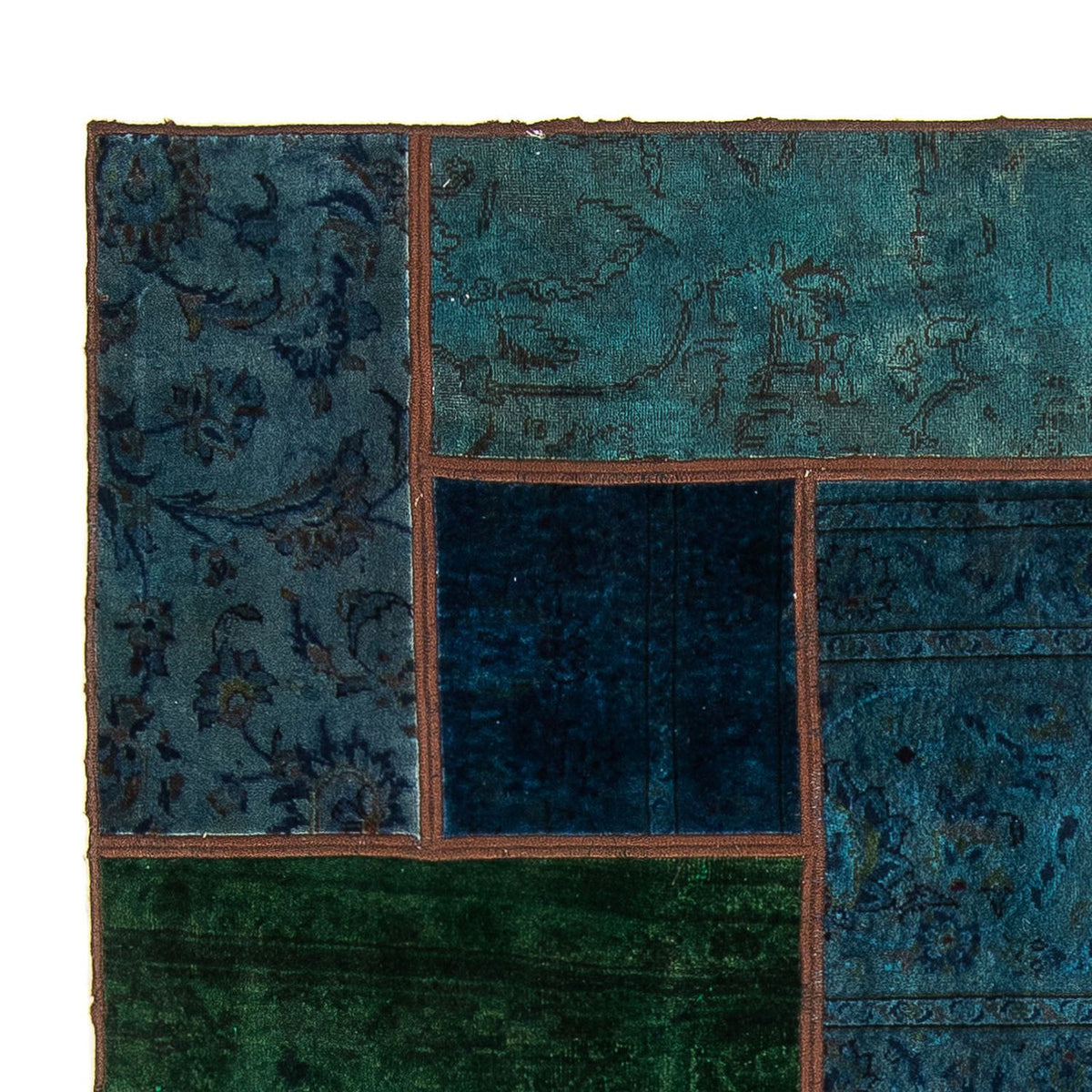 Patchwork Rug - 207 x 143 cm - multicolored