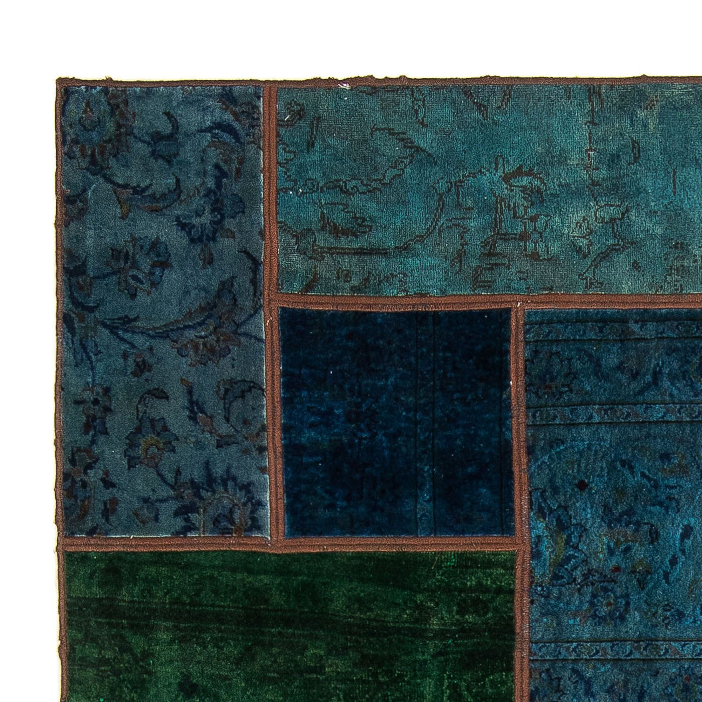Patchwork Rug 207x143cm - Perserteppich Wollteppich