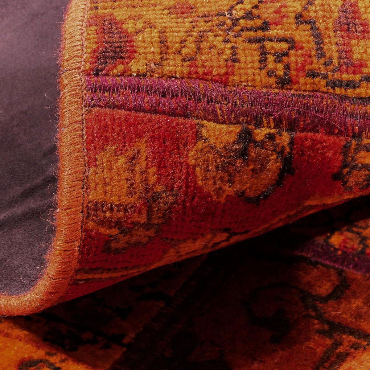 Patchwork Rug - 194 x 140 cm - multicolored