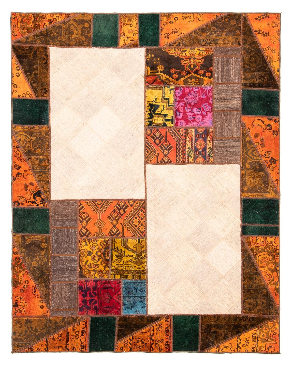 Patchwork Rug - 249 x 194 cm - multicolored