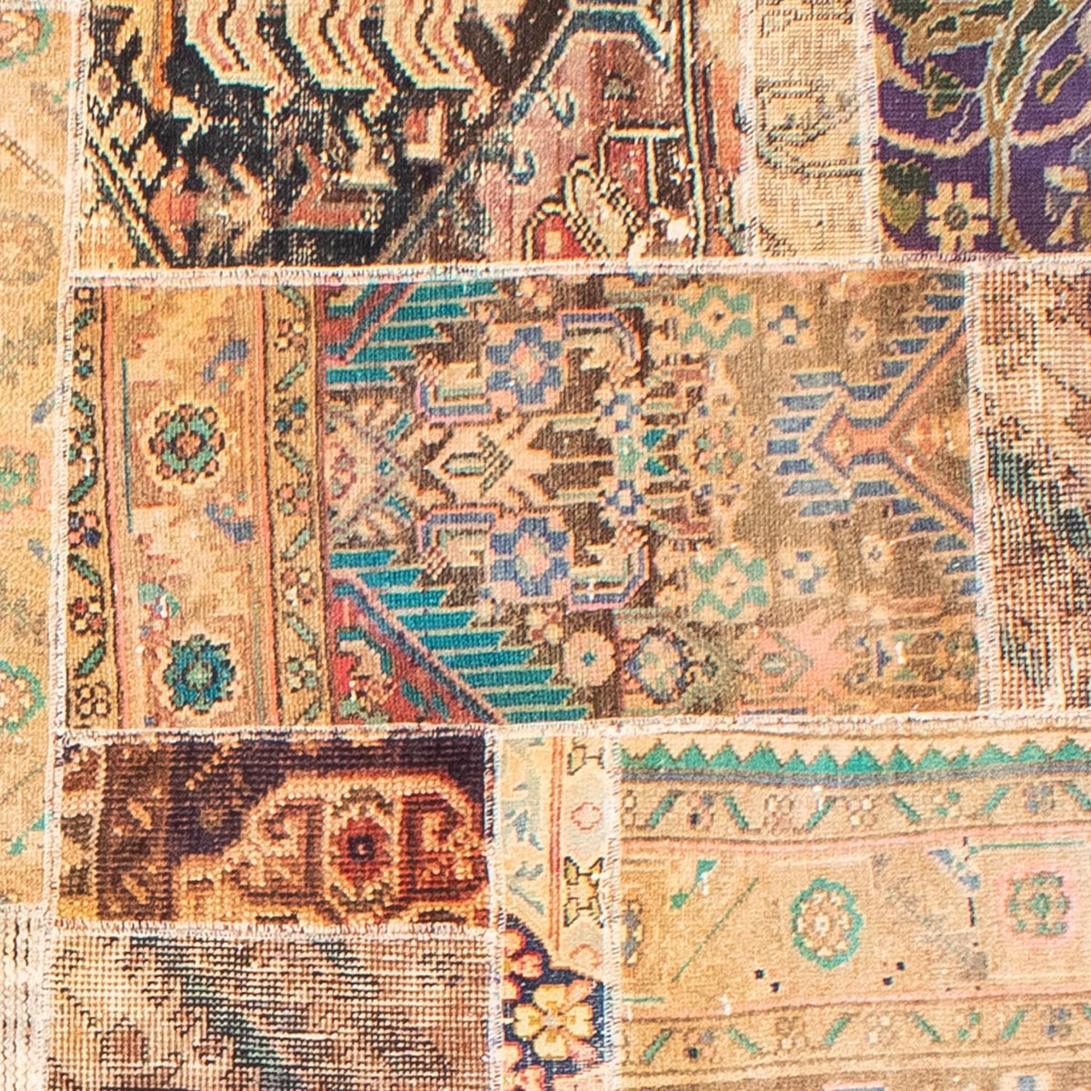 Patchwork Rug - 292 x 230 cm - multicolored