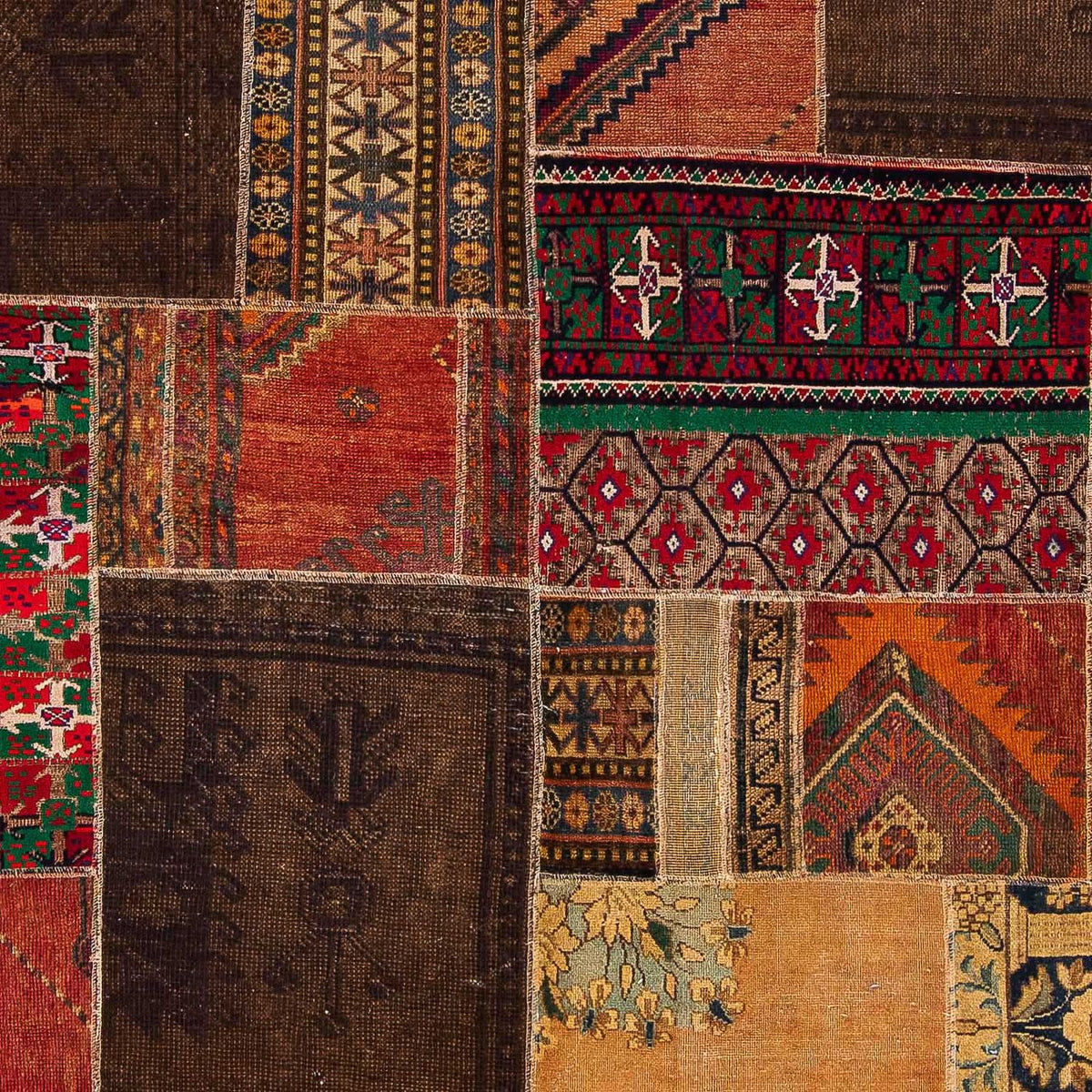 Patchwork Rug - 271 x 179 cm - multicolored