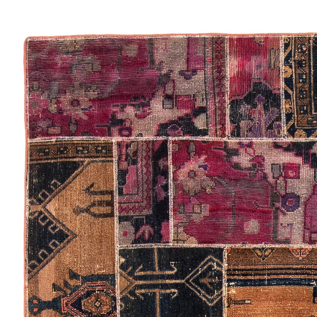 Patchwork Rug - 244 x 164 cm - multicolored