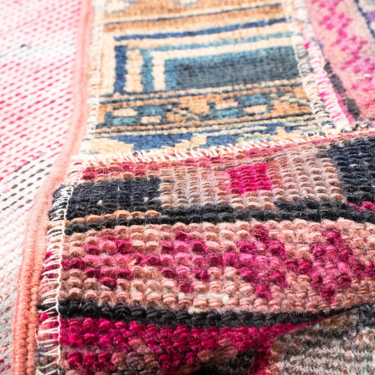 Patchwork Rug - 244 x 164 cm - multicolored