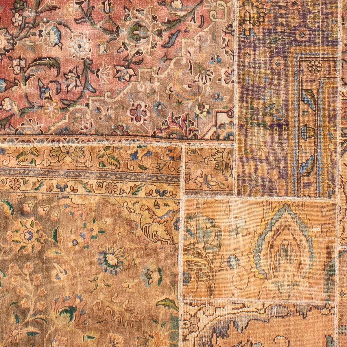 Patchwork Rug - 301 x 241 cm - multicolored