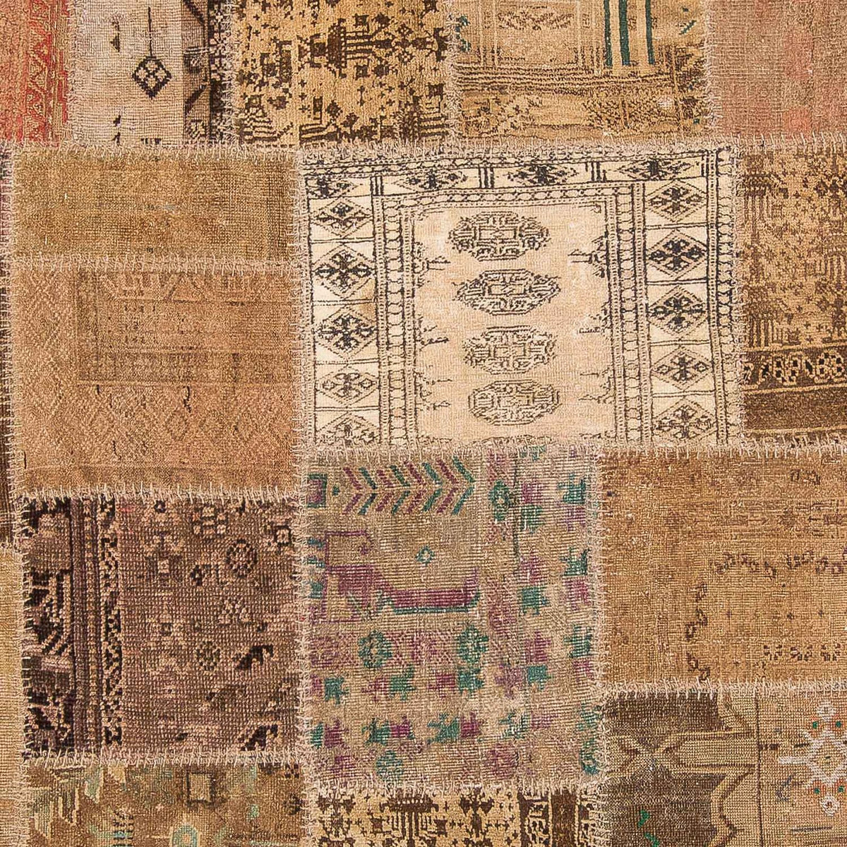 Patchwork Rug - 256 x 172 cm - multicolored