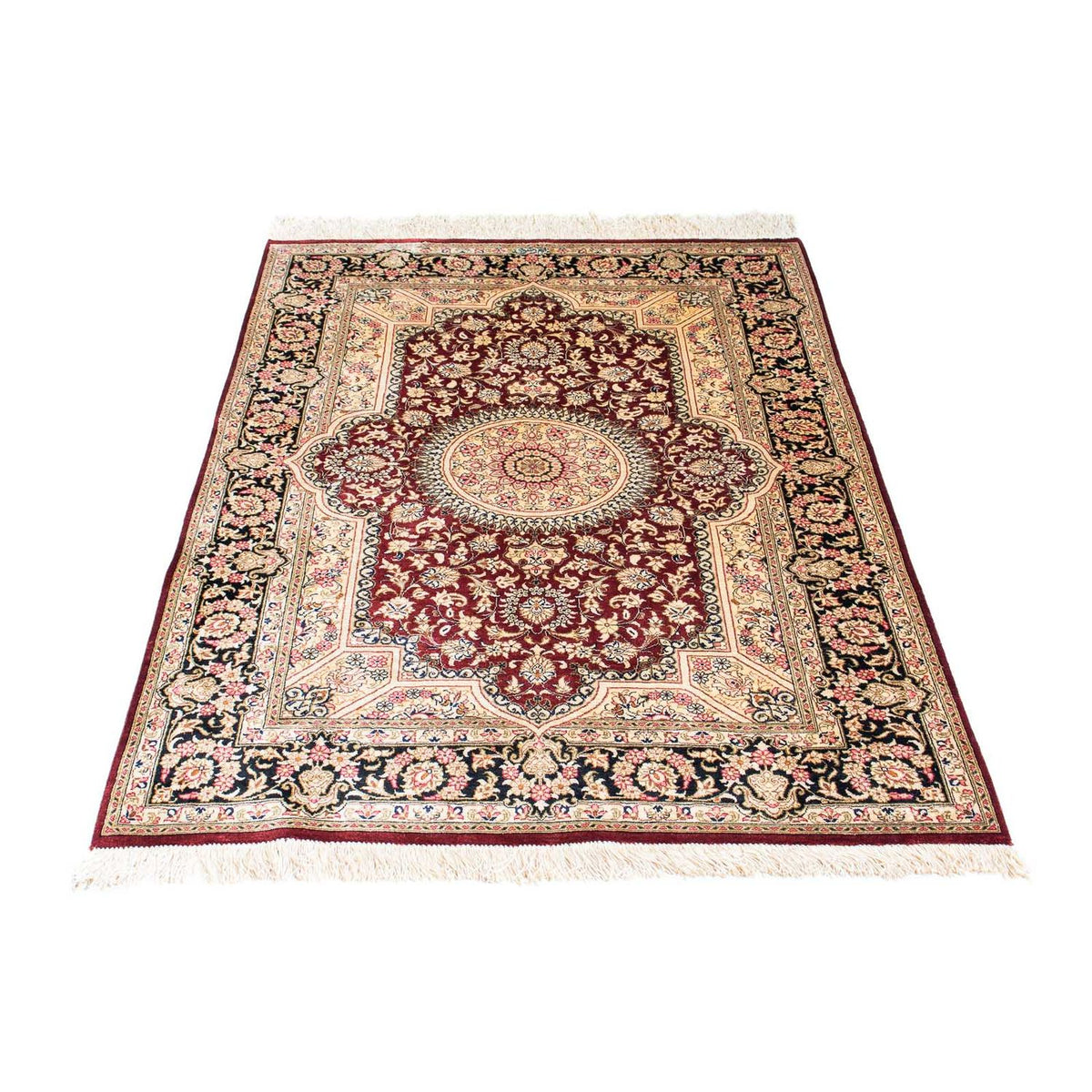 Perser Rug - Ghom - 144 x 95 cm - dark red