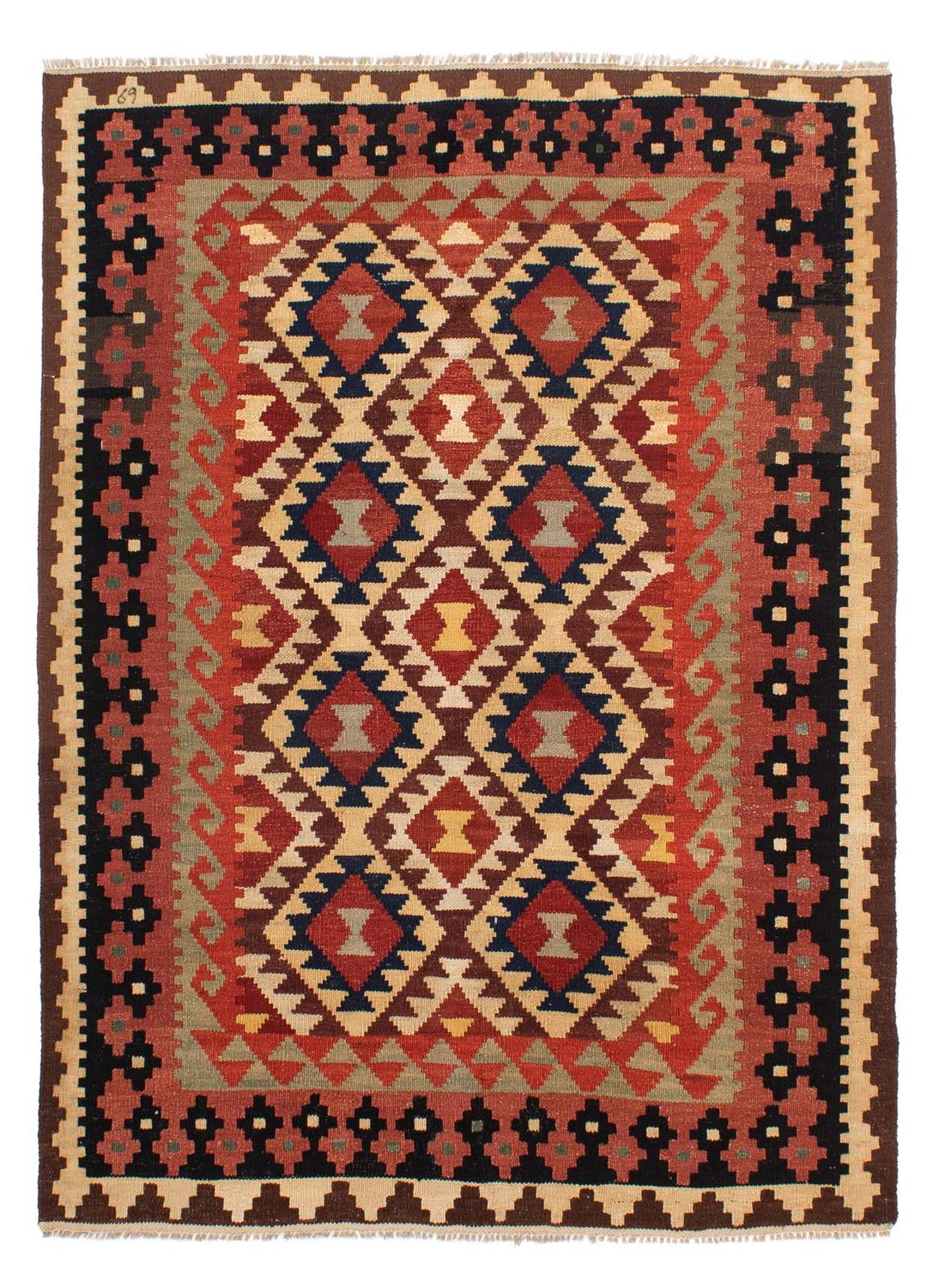 Kelim Rug - Splash - 203 x 153 cm - multicolored
