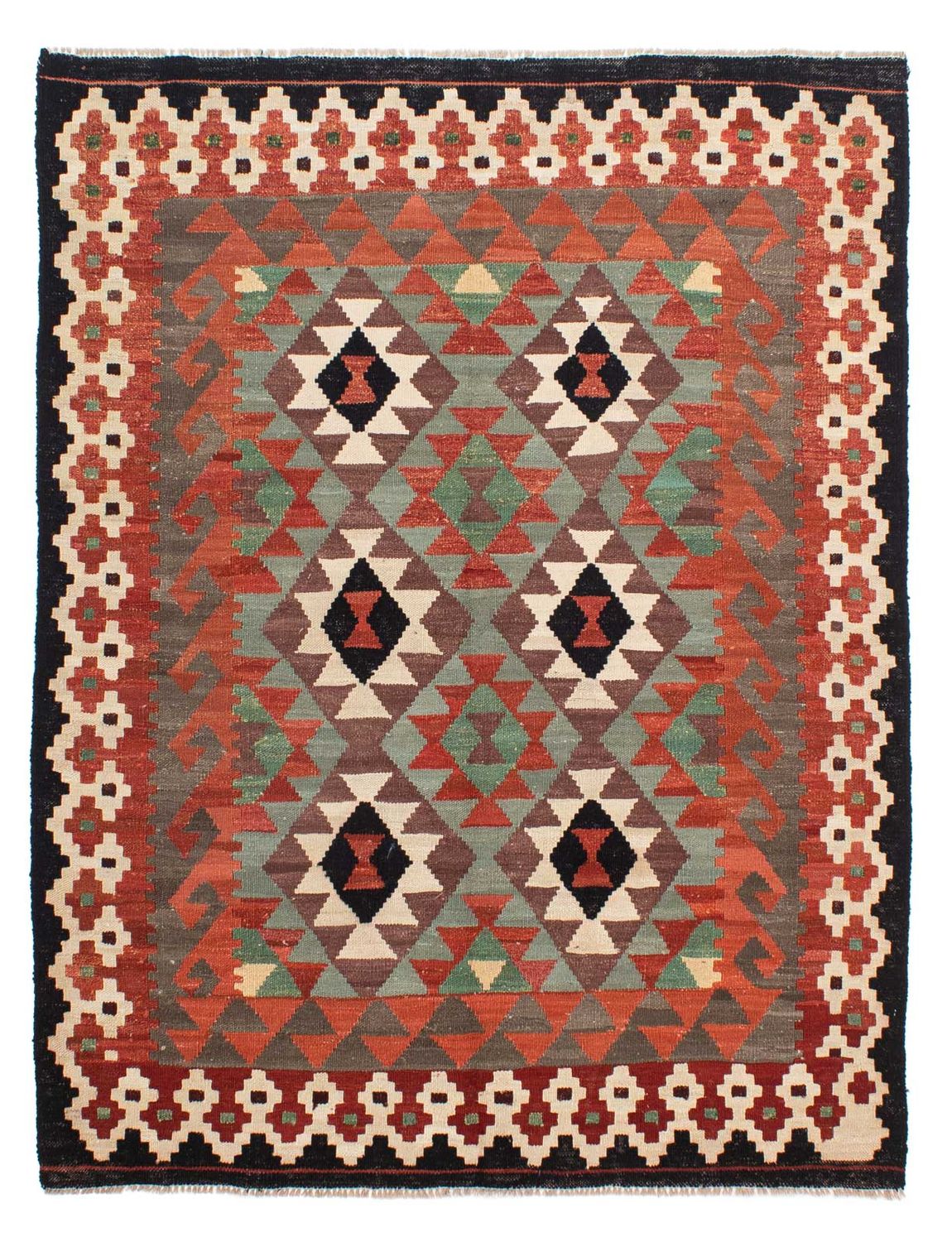 Kelim Rug - Splash - 196 x 149 cm - multicolored