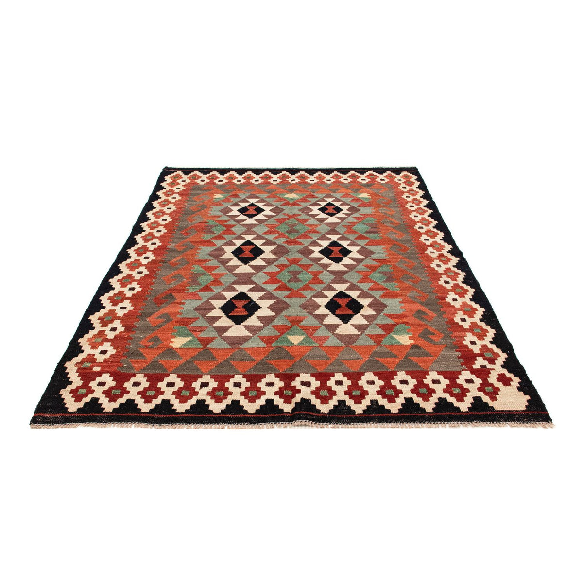 Kelim Rug - Splash - 196 x 149 cm - multicolored
