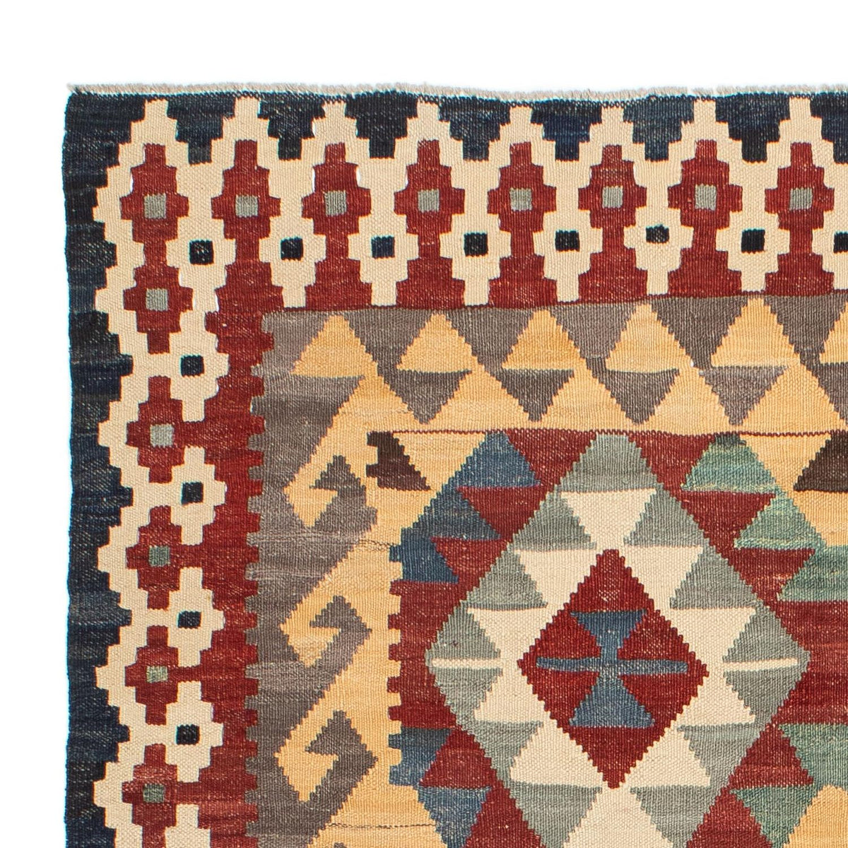 Kelim Rug - Splash - 203 x 153 cm - multicolored