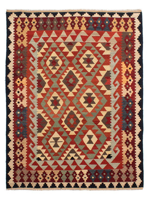 Kelim Rug - Splash - 215 x 157 cm - multicolored
