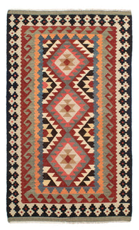 Kelim Rug - Splash - 206 x 123 cm - multicolored