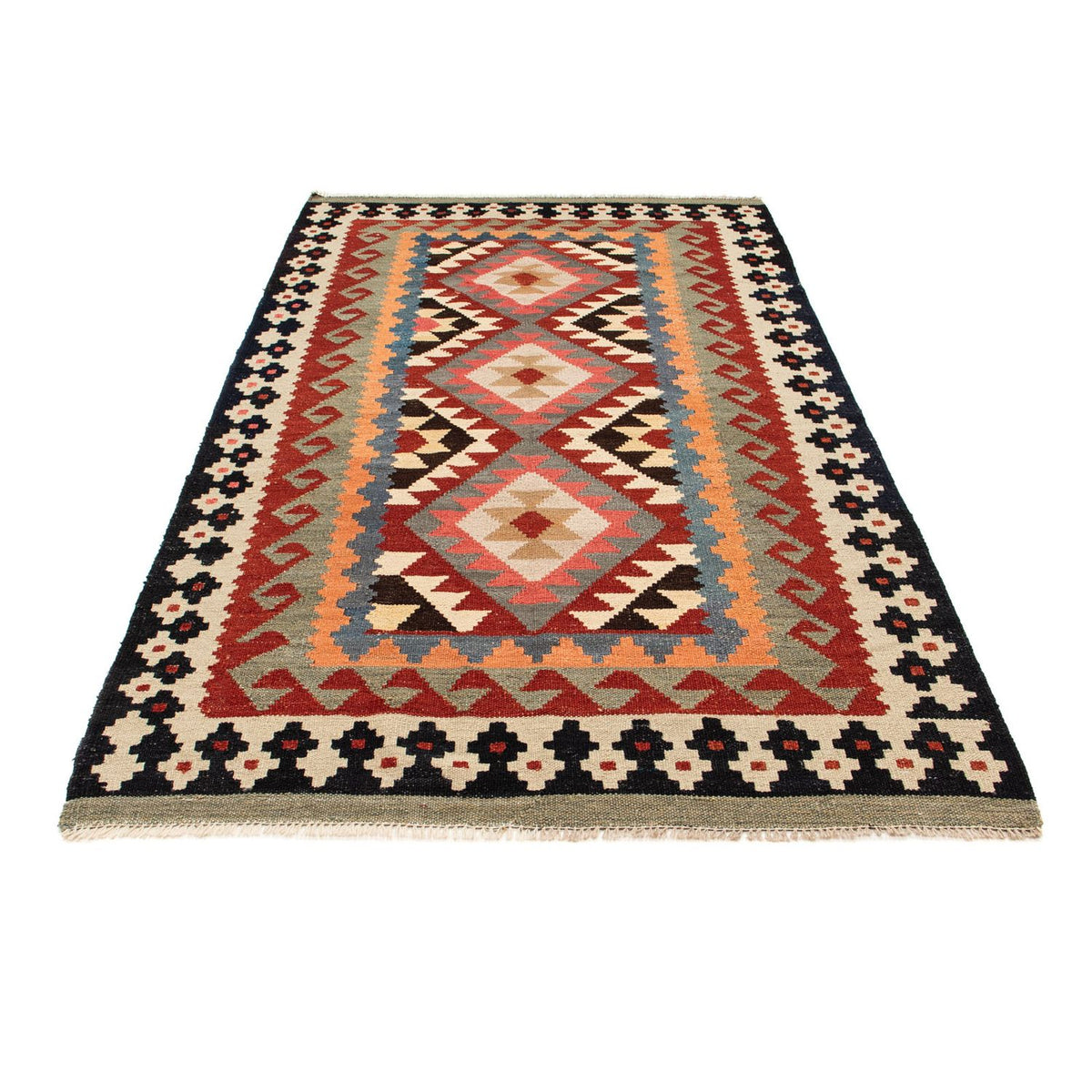 Kelim Rug - Splash - 206 x 123 cm - multicolored