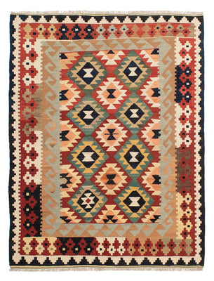 Kelim Rug - Splash - 189 x 152 cm - multicolored