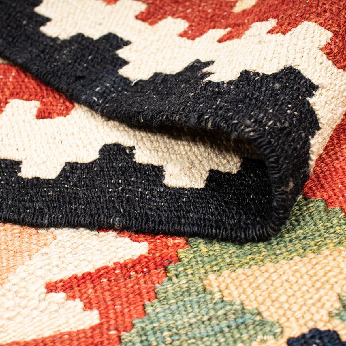 Kelim Rug - Splash - 189 x 152 cm - multicolored