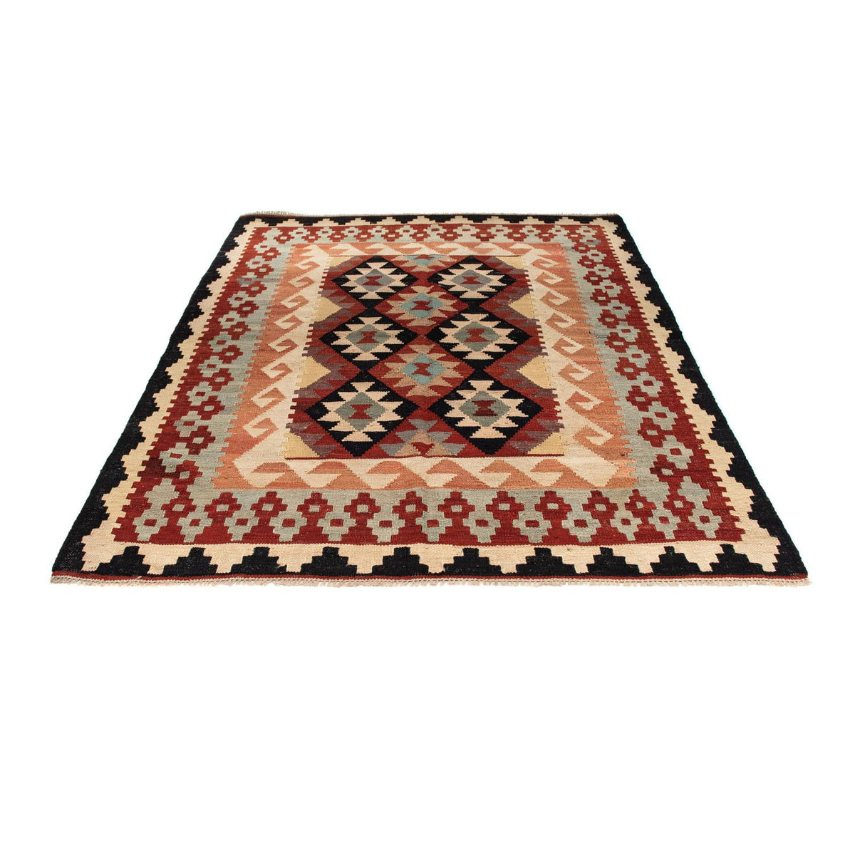 Kelim Rug - Splash - 202 x 151 cm - multicolored