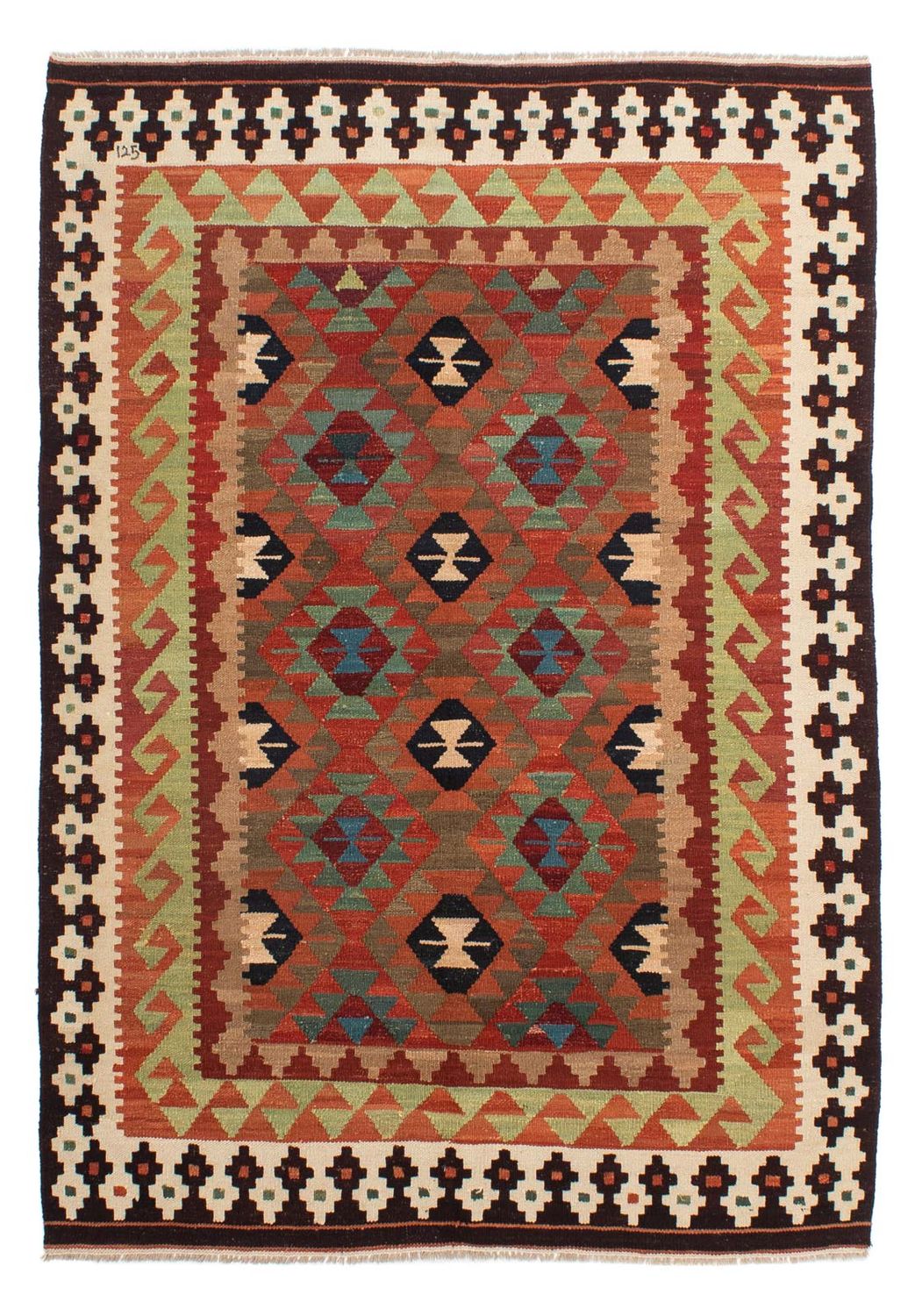 Kelim Rug - Splash - 211 x 154 cm - multicolored