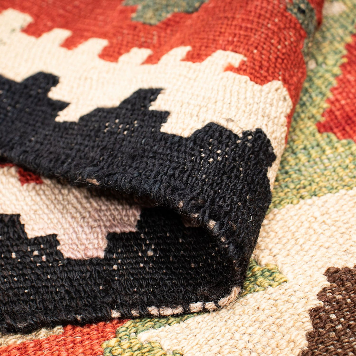 Kelim Rug - Splash - 183 x 155 cm - multicolored