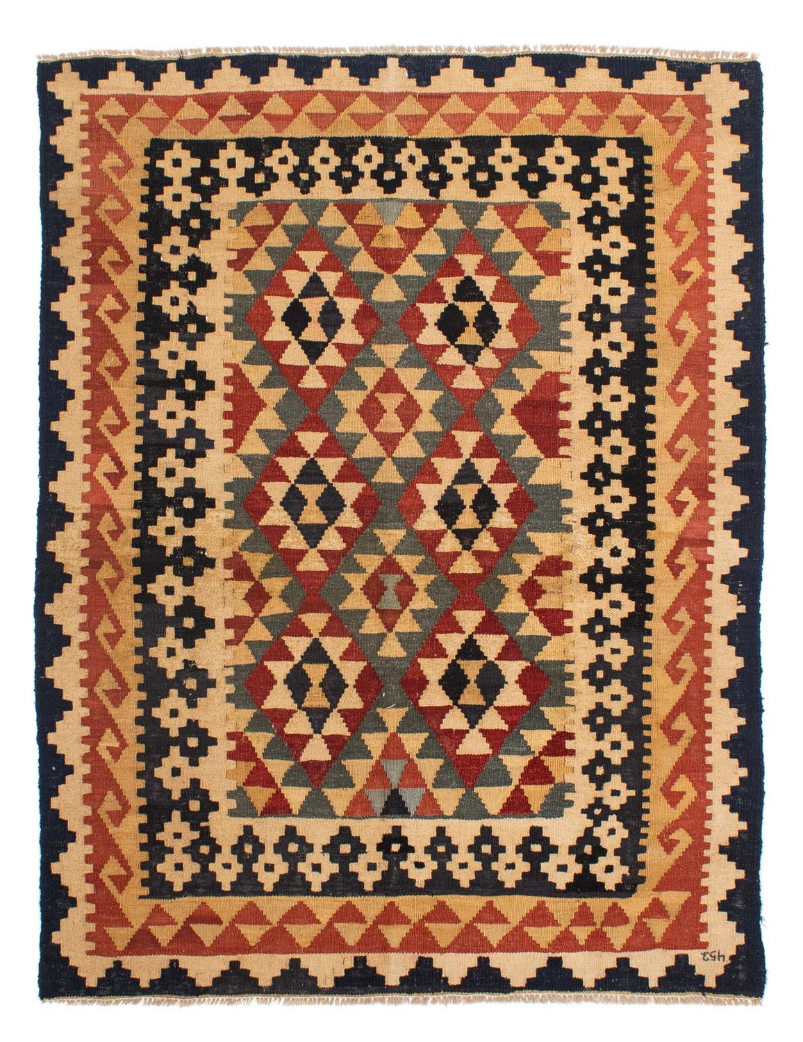 Kelim Rug - Splash - 200 x 146 cm - multicolored