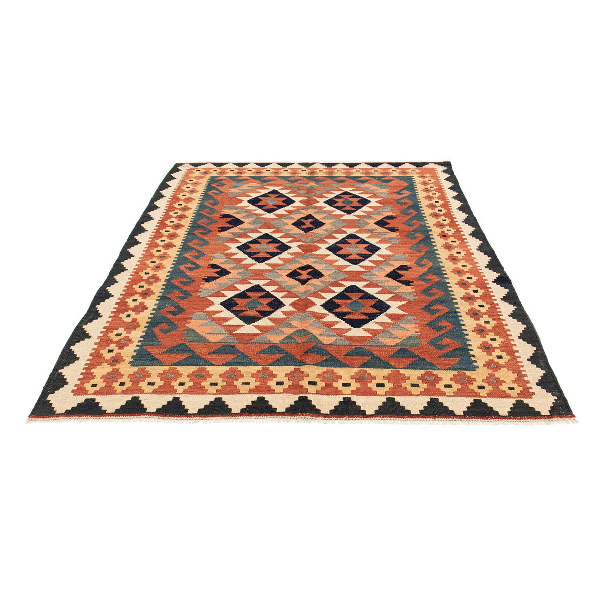 Kelim Rug - Splash - 205 x 158 cm - multicolored