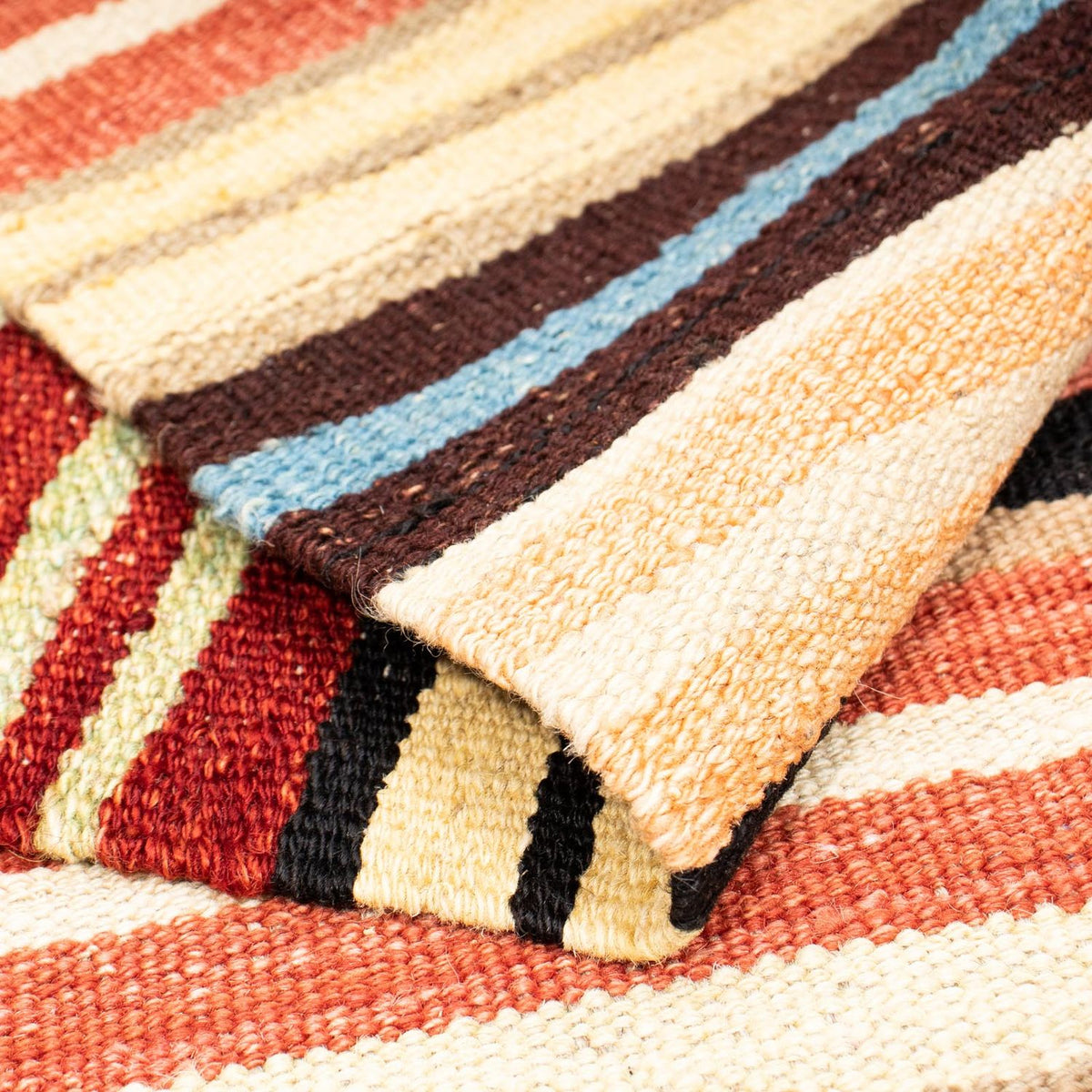 Kelim Rug - Splash - 199 x 156 cm - multicolored