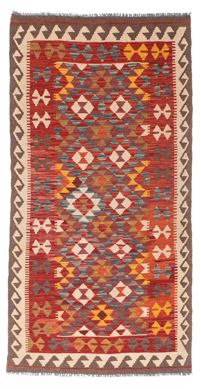 Runner Kelim Rug - Oriental - 195 x 98 cm - red