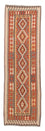 Runner Kelim Rug - Splash - 310 x 97 cm - rust