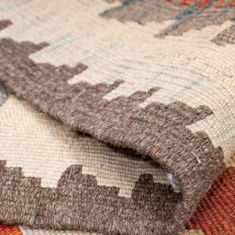 Runner Kelim Rug - Splash - 310 x 97 cm - rust