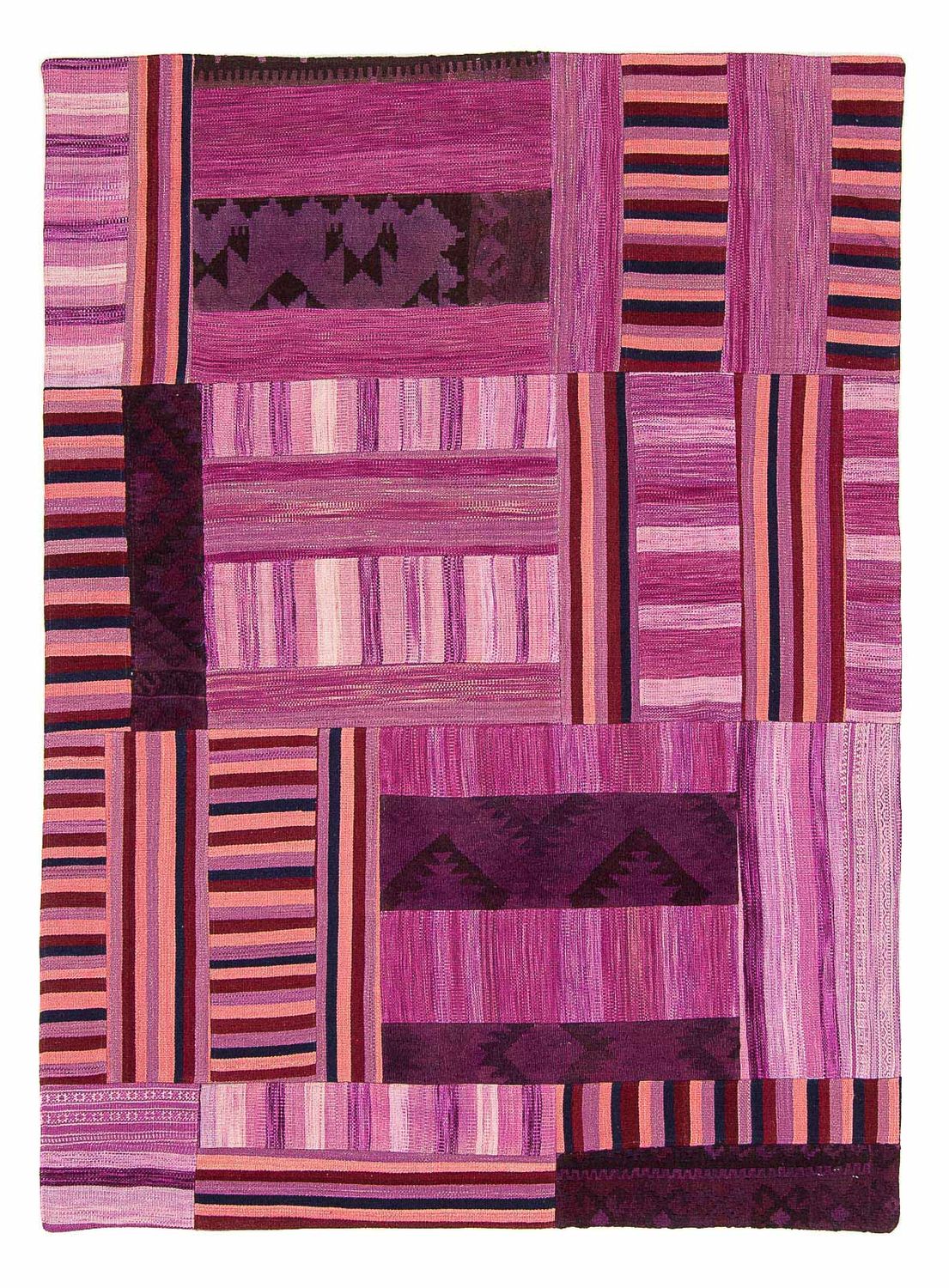 Patchwork Rug - 298 x 155 cm - purple
