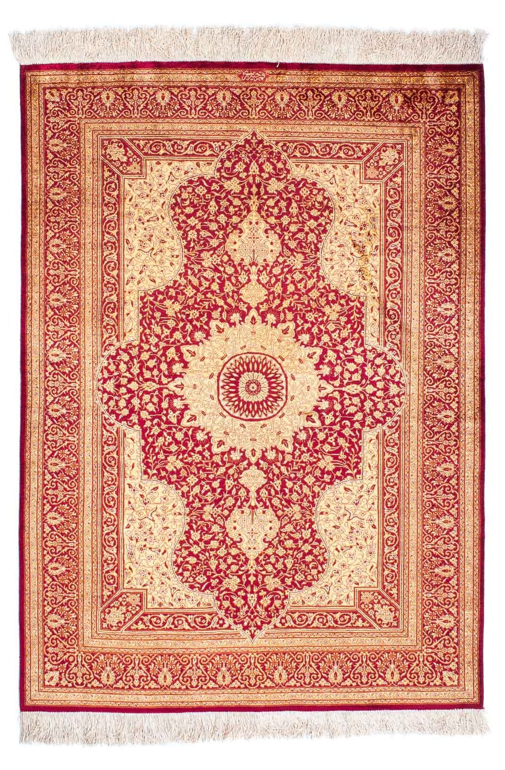 Perser Rug - Ghom - 147 x 102 cm - dark red