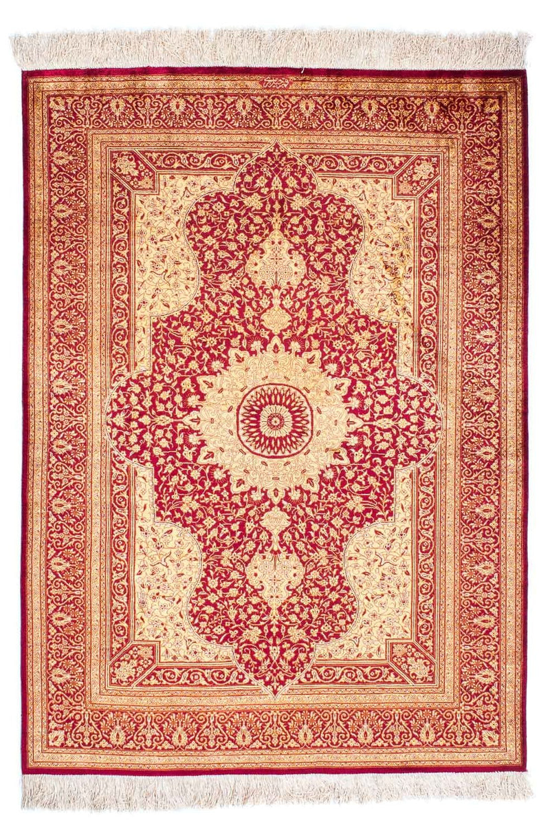 Perser Rug - Ghom - 147 x 102 cm - dark red