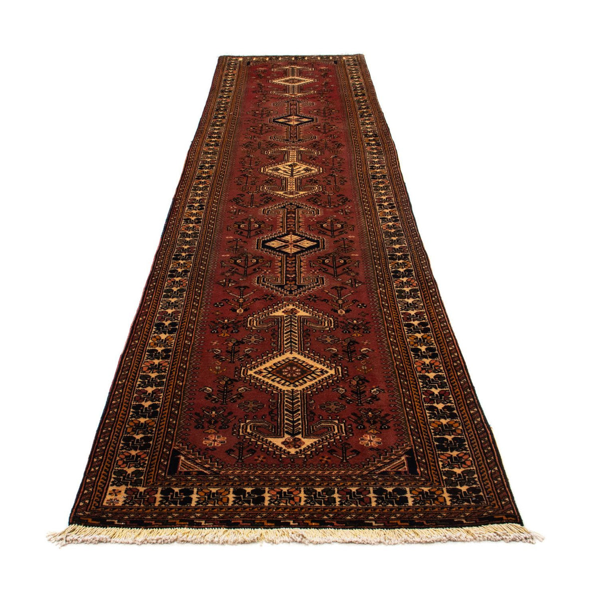 Runner Perser Rug - Nomadic - 394 x 93 cm - brown