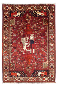 Perser Rug - Nomadic - 220 x 145 cm - dark red