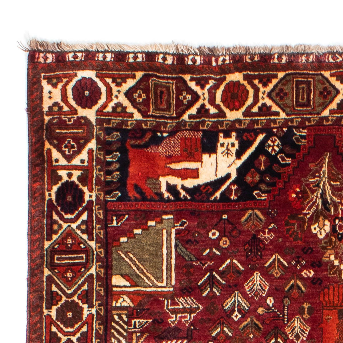 Perser Rug - Nomadic - 220 x 145 cm - dark red