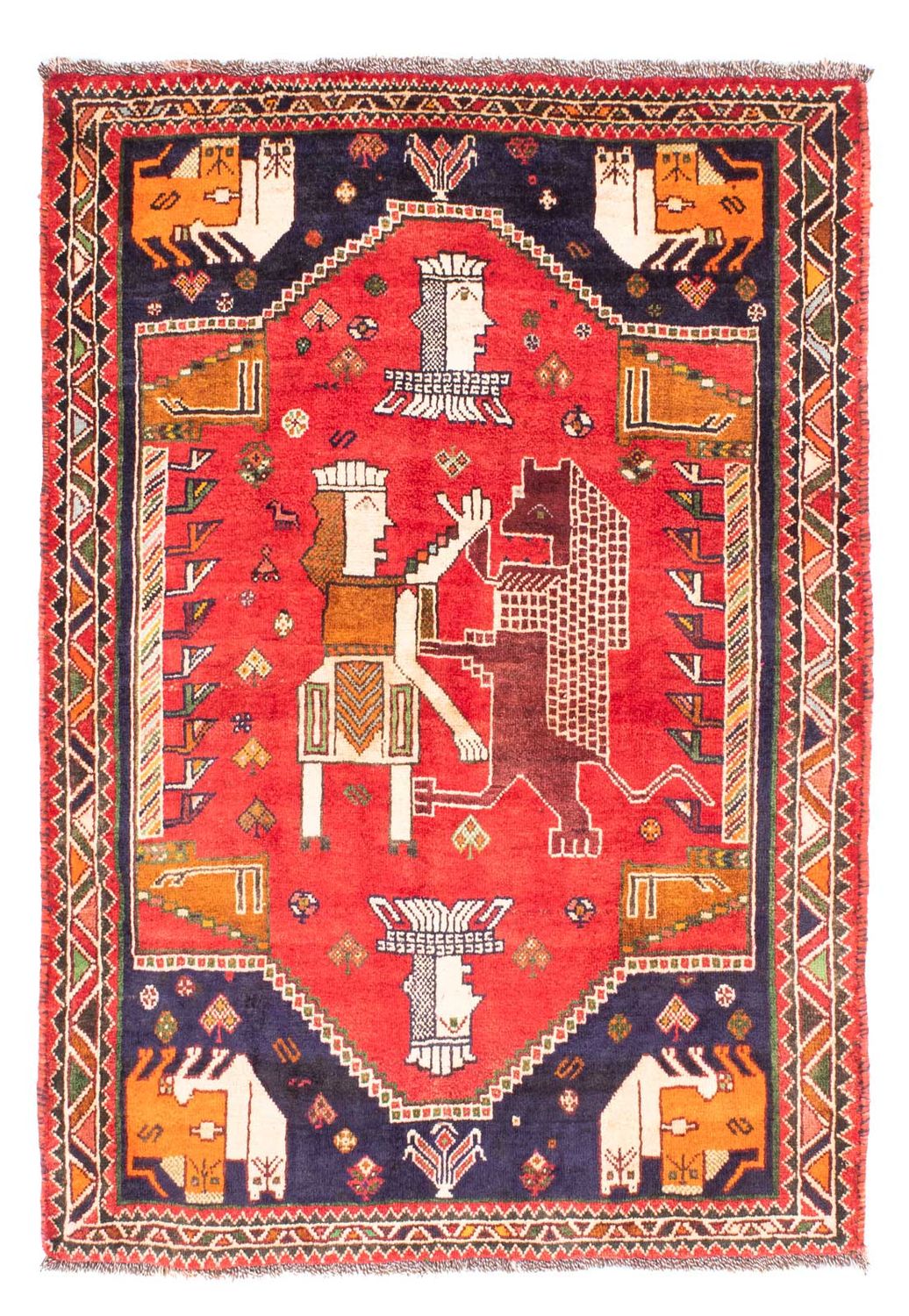 Perser Rug - Nomadic - 172 x 130 cm - red