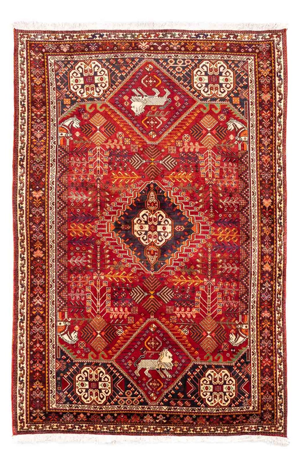 Perser Rug - Nomadic - 258 x 165 cm - dark red