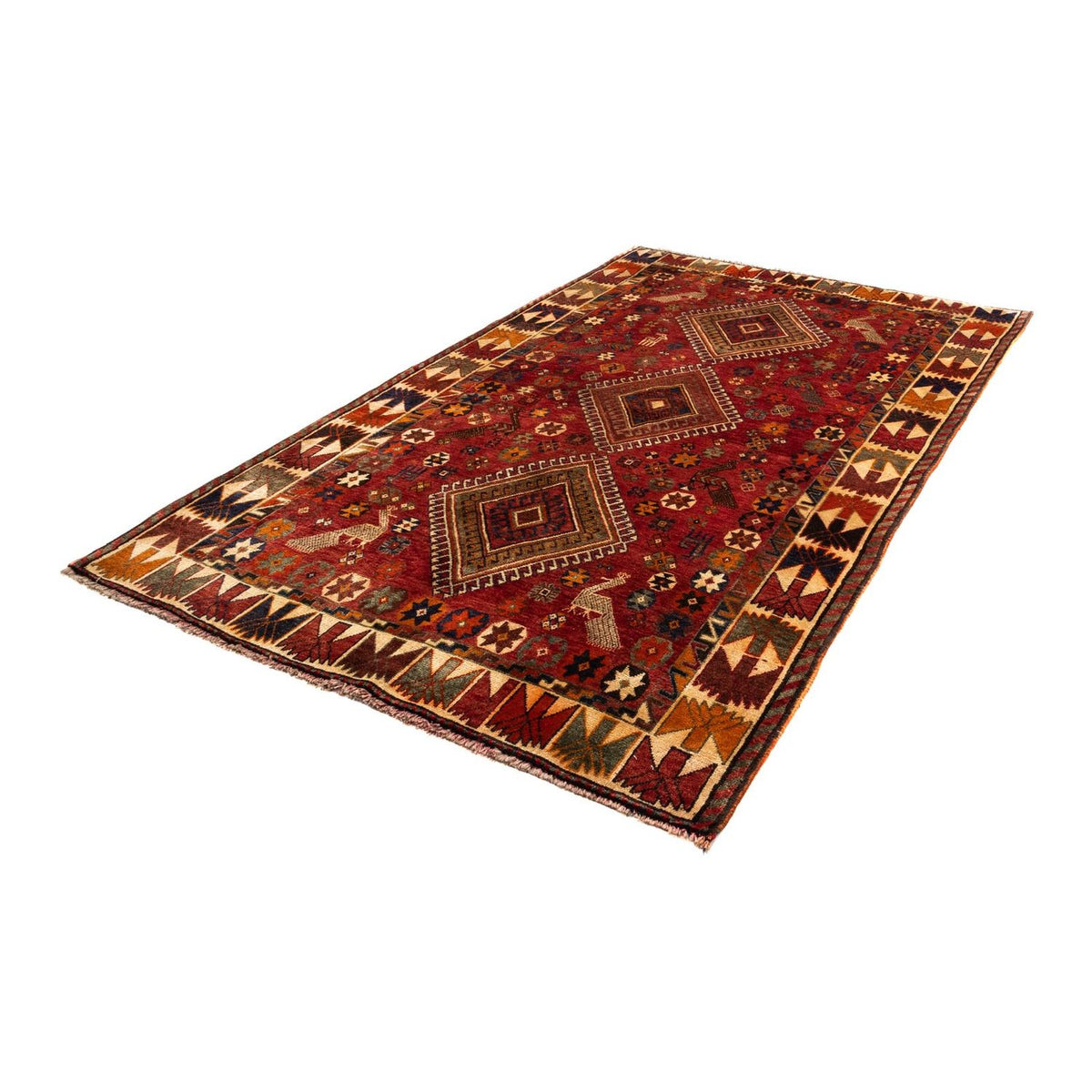 Perser Rug - Nomadic - 260 x 155 cm - dark red