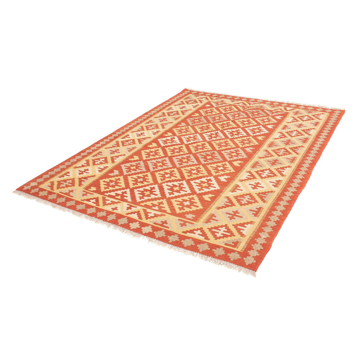 Kelim Rug - Oriental - 205 x 150 cm - dark red