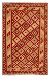 Kelim Rug - Oriental - 212 x 145 cm - dark red