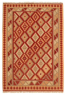 Kelim Rug - Oriental - 200 x 148 cm - red
