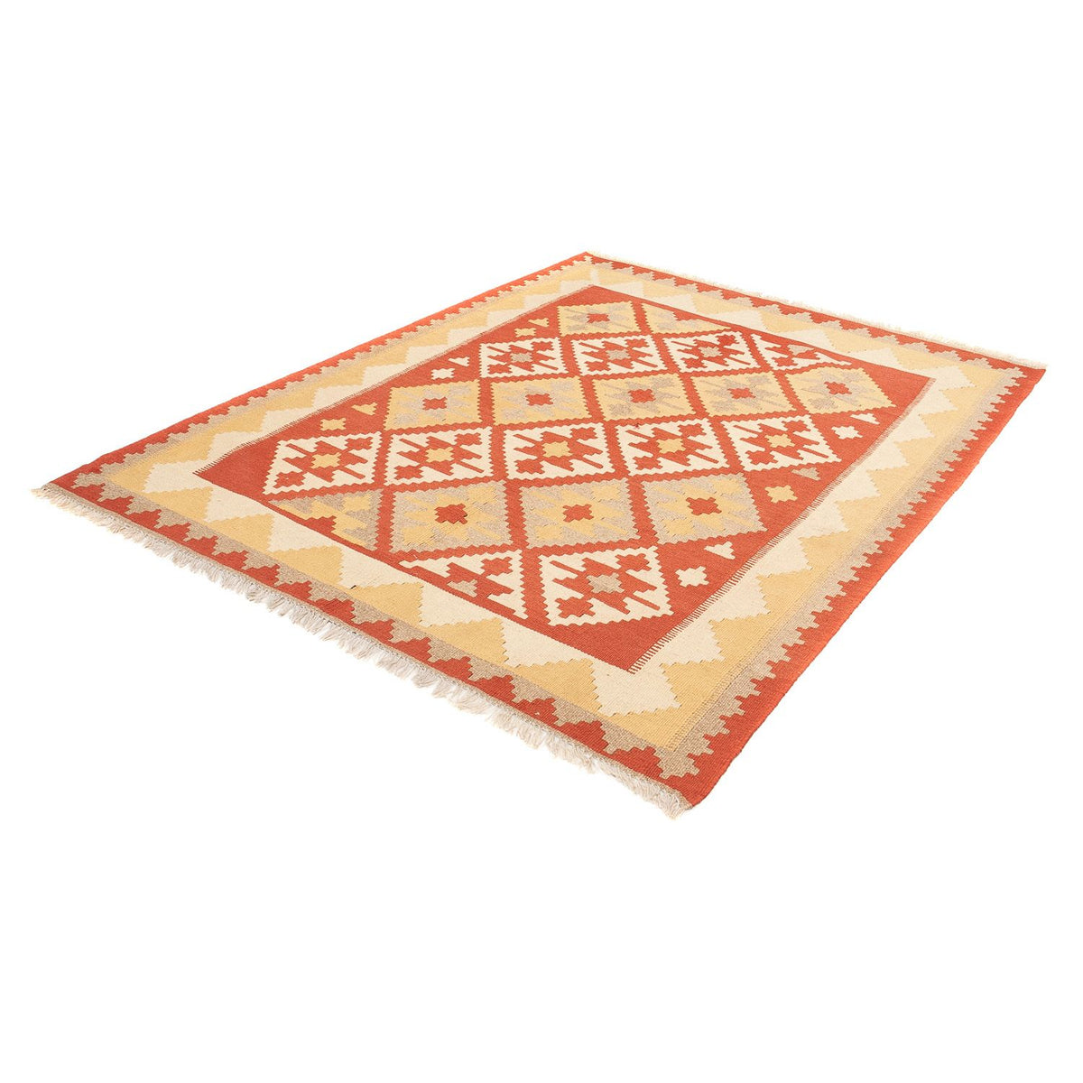 Kelim Rug - Oriental - 198 x 150 cm - red