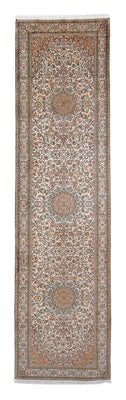 Runner Silk Rug - Kashmir Silk - 316 x 81 cm - beige