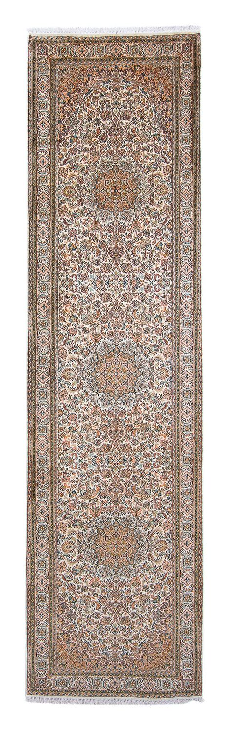 Runner Silk Rug - Kashmir Silk - 316 x 81 cm - beige