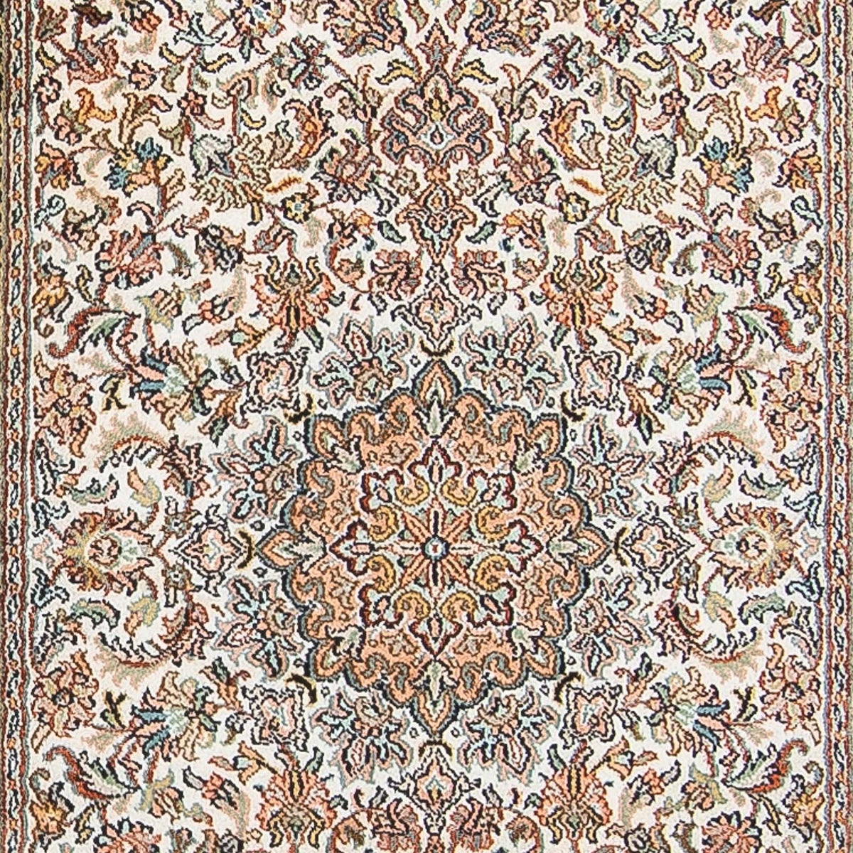 Runner Silk Rug - Kashmir Silk - 316 x 81 cm - beige