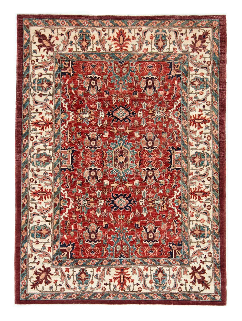 Afghan Rug - 200 x 148 cm - dark red