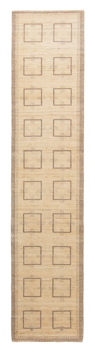 Runner Gabbeh Rug - Loribaft Perser - 345 x 75 cm - beige