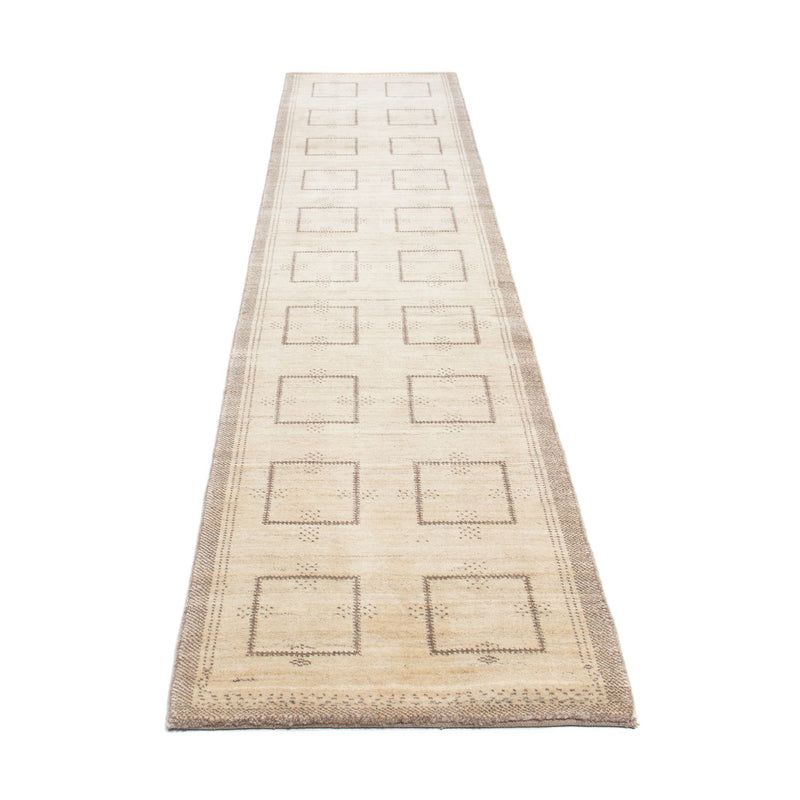 Runner Gabbeh Rug - Loribaft Perser - 345 x 75 cm - beige