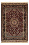 Chinese Silk Rug 122x183cm - Persian Rugs - Rectangle / Dark Red / 122 x 183 cm Rectangle